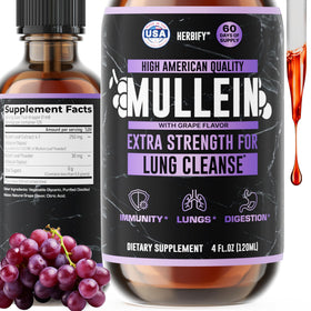Gouttes de molène HERBIFY 4 Oz vue avant avec étiquette