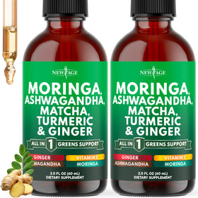 Gouttes de Moringa NEW AGE 120 ml avec étiquette visible