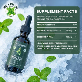 Gouttes de Mullein au menthe Betterbrand présentation sur une table