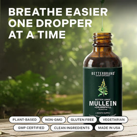 Gouttes de Mullein Betterbrand 140g vue arrière montrant la composition