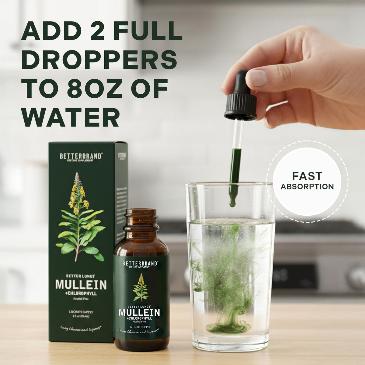 Gouttes de Mullein Betterbrand avec un fond naturel
