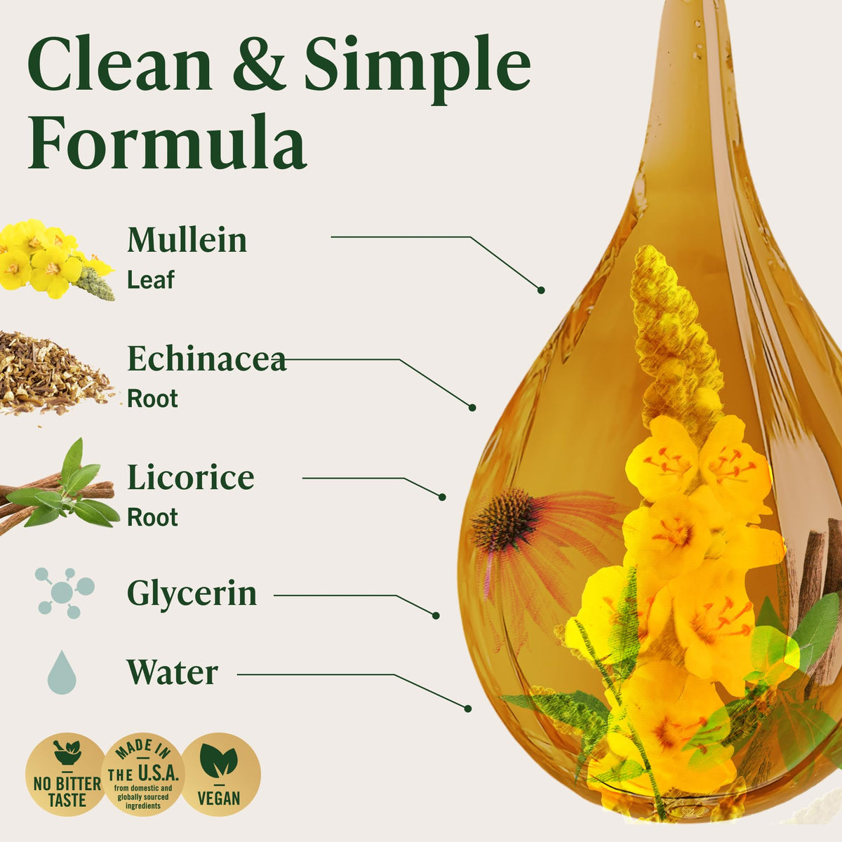 Gouttes de Mullein HERBAMAMA montrant le compte-gouttes