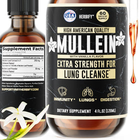 Gouttes de Mullein HERBIFY 4 Oz avec étiquette