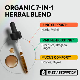 Gouttes de Mullein IQ BIOLOGY sur fond blanc