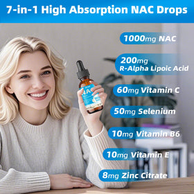 Gouttes de NAC Elysx 1000MG avec verre d'eau