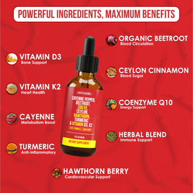 Gouttes de piment de cayenne Elite Goods avec ingrédients naturels