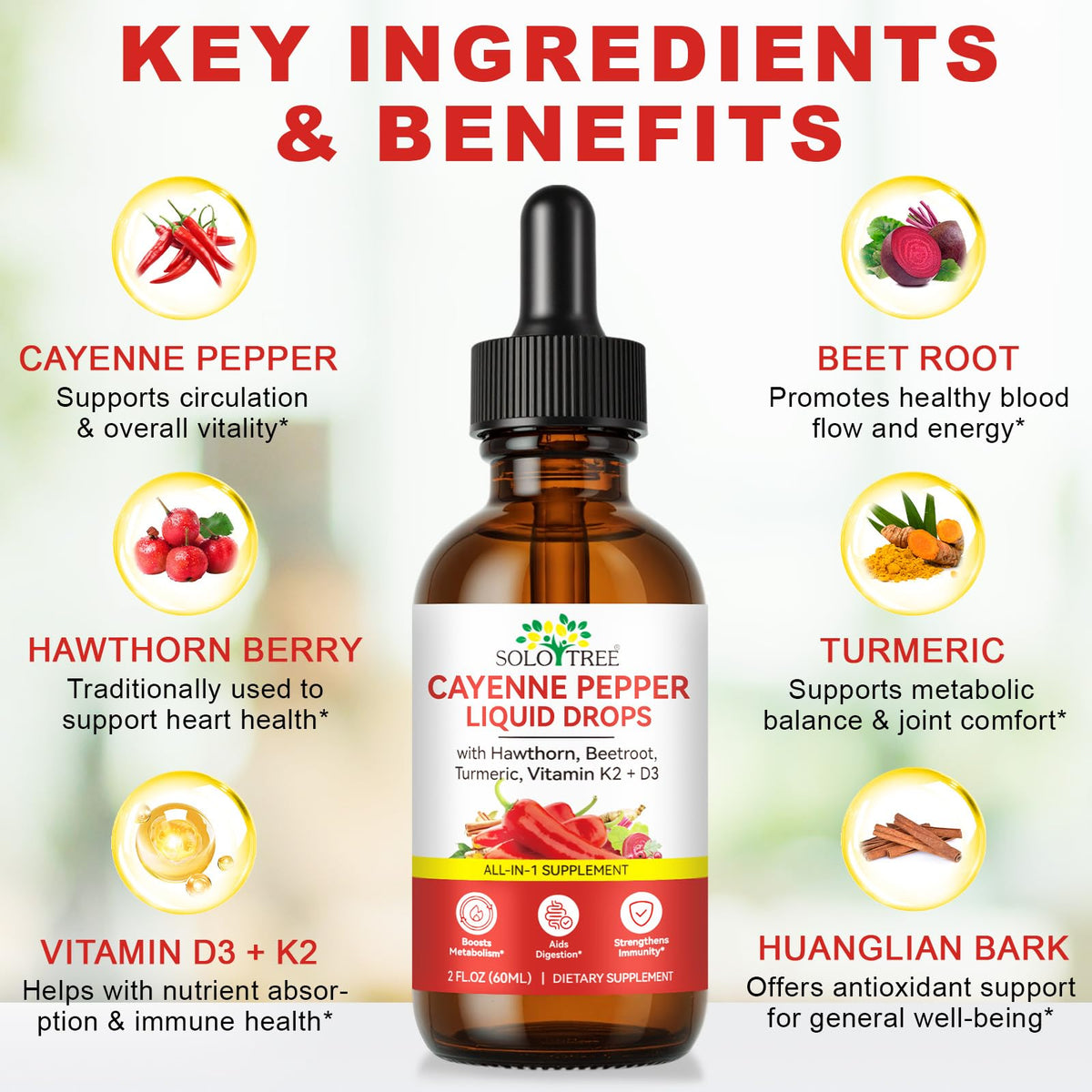 Gouttes de piment de cayenne newseel avec étiquette visible
