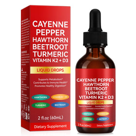 Gouttes de piment de cayenne REVIGLAM sur un comptoir de cuisine
