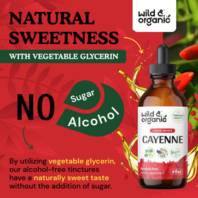 Gouttes de piment de cayenne Wild & Organic dans un cadre de cuisine