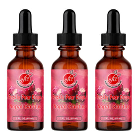 Gouttes de poire cactus avec B12, trois flacons de 60 ml chacun