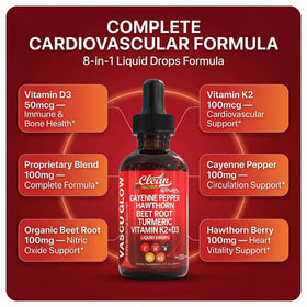 Gouttes de poivre de cayenne Clean Nutraceuticals sur un fond neutre