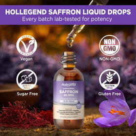 Gouttes de safran liposomales HOLLEGEND flacon ouvert