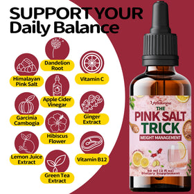 Gouttes de Sel Rose Vitalumina au Citron 60 mL compte-gouttes