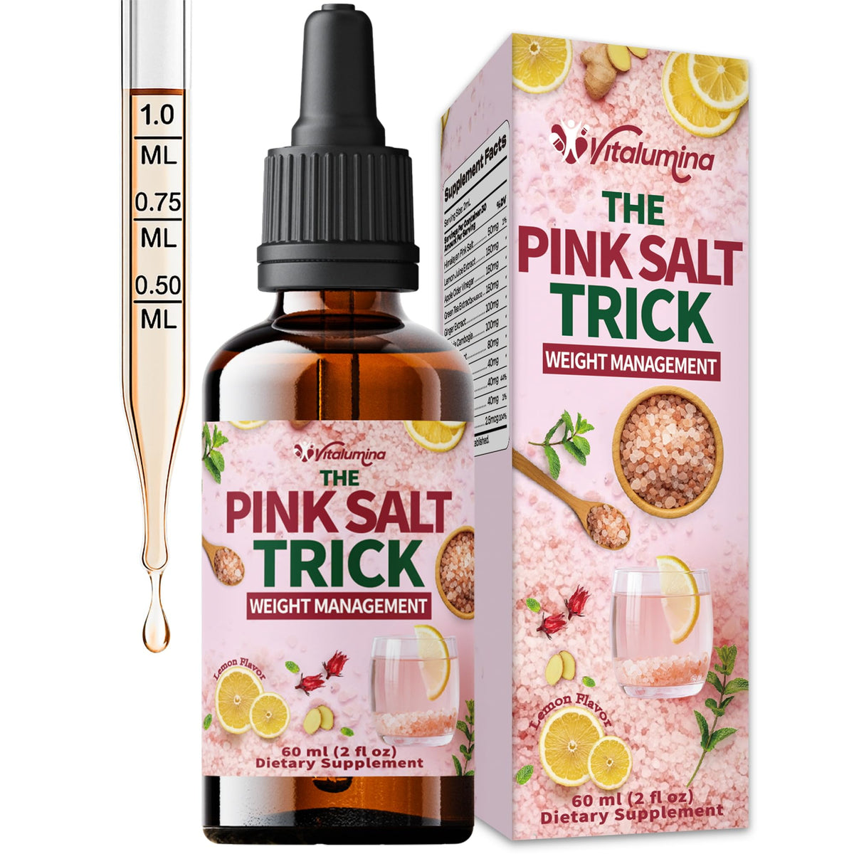 Gouttes de Sel Rose Vitalumina au Citron 60 mL en contexte de vie active