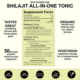 Gouttes de Shilajit HONEY MOON sur un plateau en bois