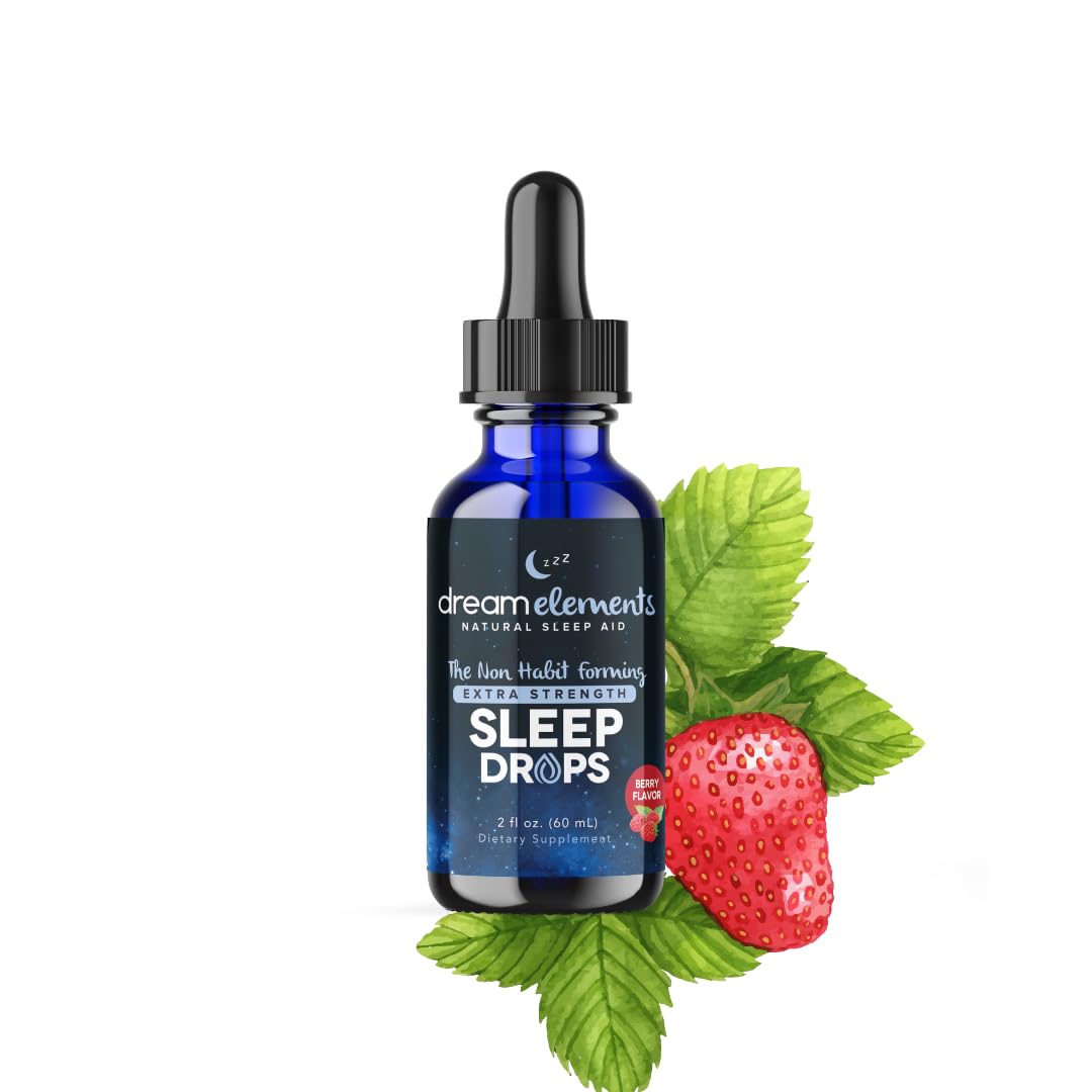 Gouttes de Sommeil Liquides Dream Elements 2 oz avec étiquette