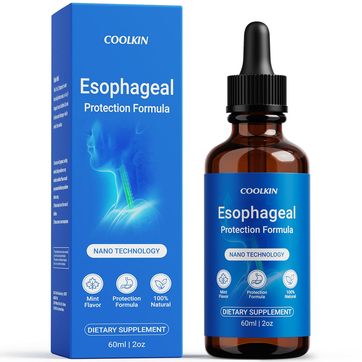 Gouttes de soulagement œsophagien COOLKIN flacon avant