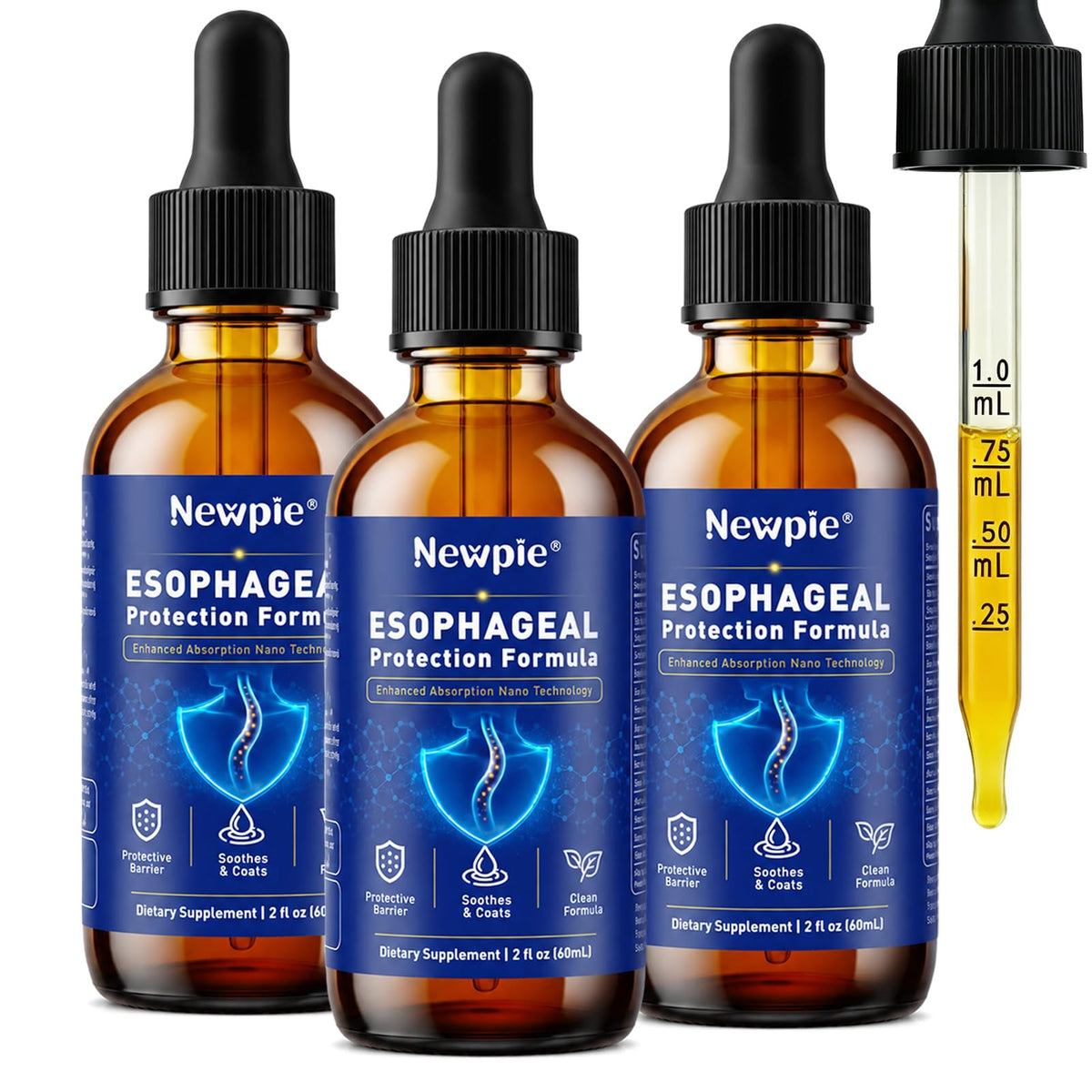 Gouttes de Soulagement Œsophagien Newpie 60 ml vue avant