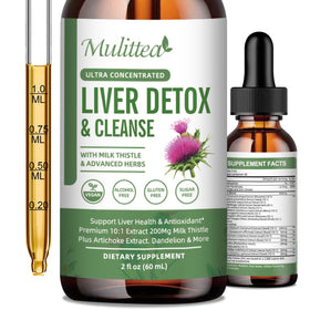 Gouttes de soutien hépatique Mulittea 60ml vue de face