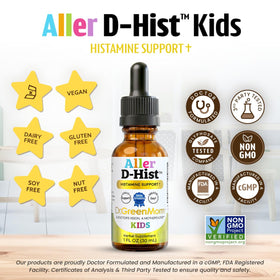 Gouttes de soutien histaminique pour enfants en milieu naturel
