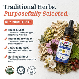 Gouttes de Soutien Pulmonaire Dr. Green Mom avec des herbes bio