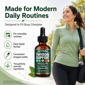 Gouttes de soutien thyroïdien actora 2 fl oz sur fond neutre