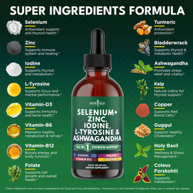 Gouttes de soutien thyroïdien NEW AGE 4 oz arrière