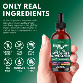 Gouttes de soutien thyroïdien NEW AGE 4 oz étiquette