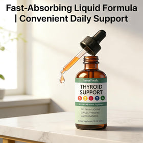 Gouttes de Soutien Thyroïdien SAPURAIS avec bouchon ouvert sur une table