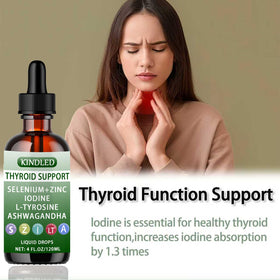 Gouttes de Soutien Thyroïdien SAPURAIS versées dans un verre d'eau
