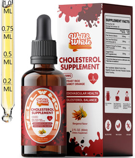 Gouttes de stérols végétaux Well&Whole 60mL avec étiquette visible