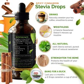 Gouttes de Stevia Enzo avec des pancakes et du sirop