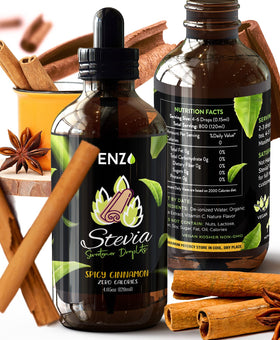 Gouttes de Stevia Liquide Enzo 800 servings bouteille avant