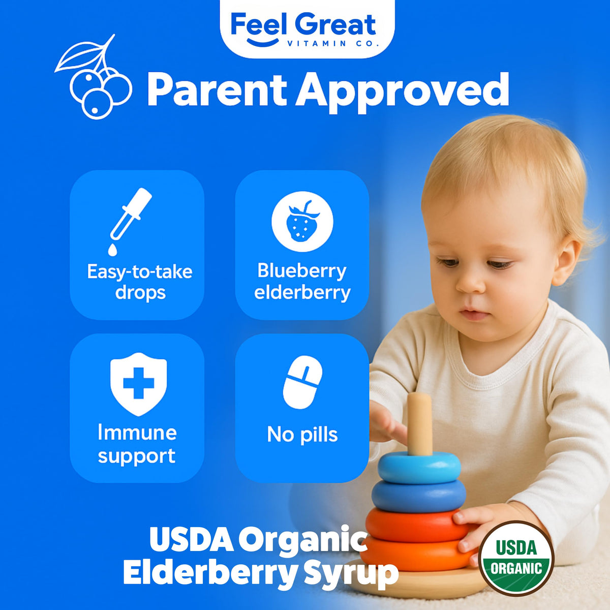 Gouttes de Sureau pour Enfants 150mg - Détail de l'étiquette