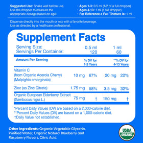 Gouttes de Sureau pour Enfants 150mg - Flacon arrière
