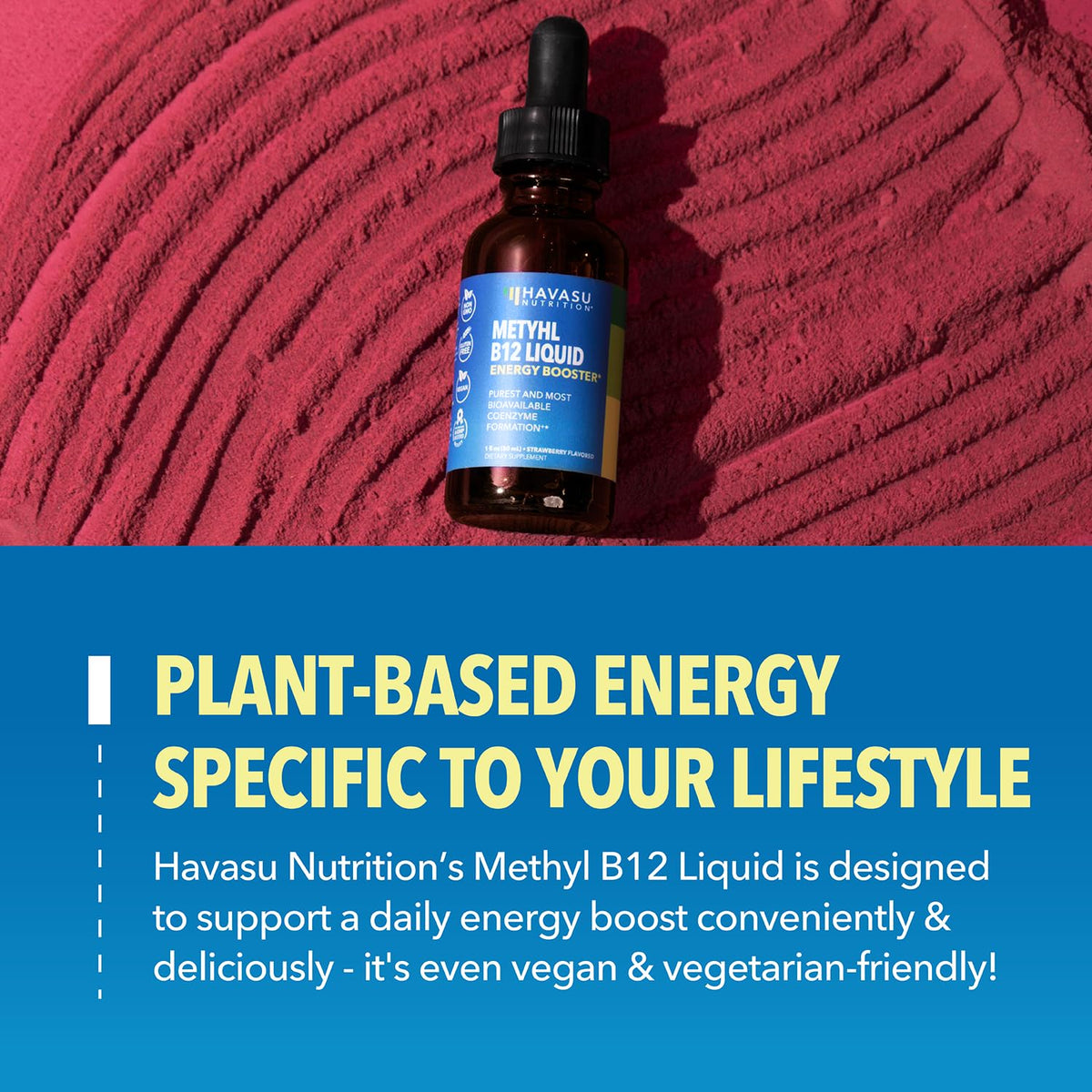 Gouttes de vitamine B12 bio avec des ingrédients naturels