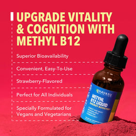 Gouttes de vitamine B12 bio dans un verre d'eau
