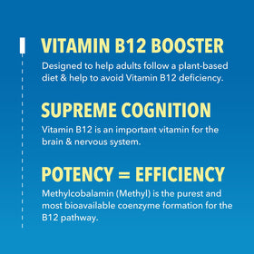 Gouttes de vitamine B12 bio sur une table en bois