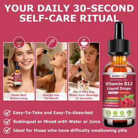 Gouttes de vitamine B12 JUIWEFKK avec une cuillère doseuse