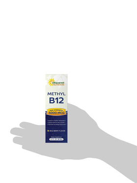 Gouttes de vitamine B12 Methylcobalamine d'aSquared Nutrition, format liquide dans une cuillère