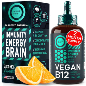 Gouttes de Vitamine B12 WILD FUEL 5000 mcg, flacon avant