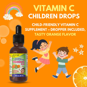 Gouttes de vitamine C Arymar avec compte-gouttes en action