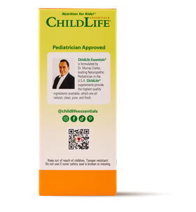 Gouttes de Vitamine C Bio CHILDLIFE ESSENTIALS avec des ingrédients bio