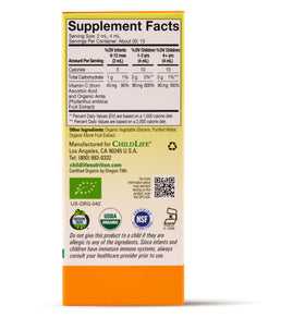 Gouttes de Vitamine C Bio CHILDLIFE ESSENTIALS dans un environnement familial