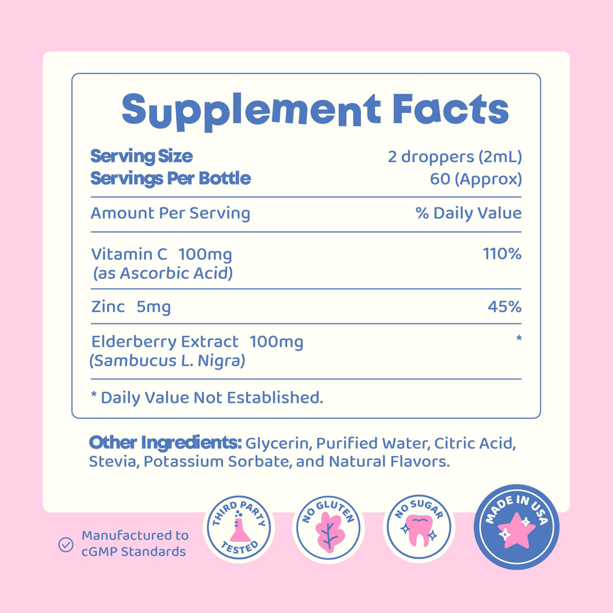 Gouttes de vitamine C JoySpring, utilisation avec un enfant