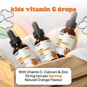 Gouttes de vitamine C Wish Fusion avec un verre d'eau