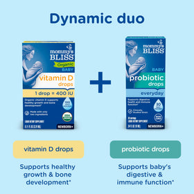 Gouttes de Vitamine D Bio Mommy's Bliss ensemble de deux flacons