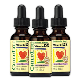 Gouttes de Vitamine D3 CHILDLIFE ESSENTIALS 1 Fl Oz vue avant