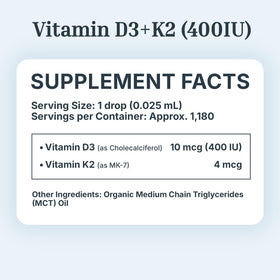 Gouttes de Vitamine D3 K2 Bio Dr. Green Mom avec pipette