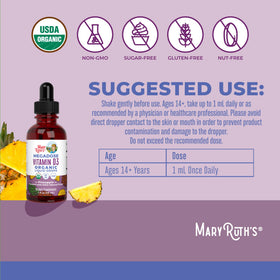 Gouttes de Vitamine D3 MARYRUTH'S avec pipette